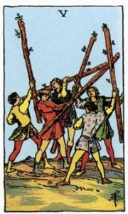 5 Жезлов в Таро: значение, расшифровка и сочетание с другими картами Картинка 3