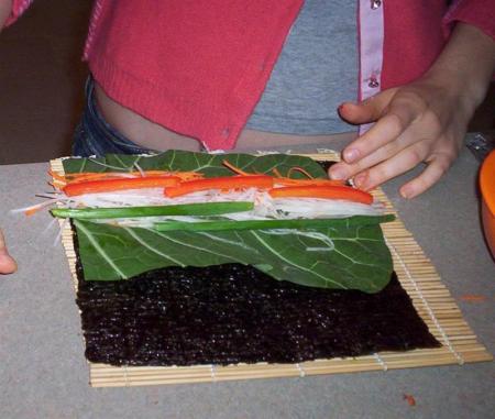 Зелёный лук и болгарский перец